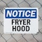 Signmission Fryer Hood, 14 in W x Rectangle, Plastic OS-2PACK-NS-P-1014-L-12928 - alternate 6